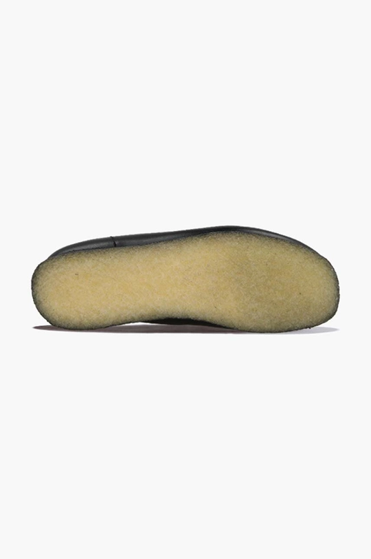 Kožené poltopánky Clarks Wallabee 26155512 čierna