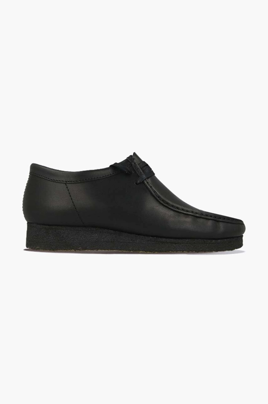 black Clarks leather shoes Wallabee Men’s