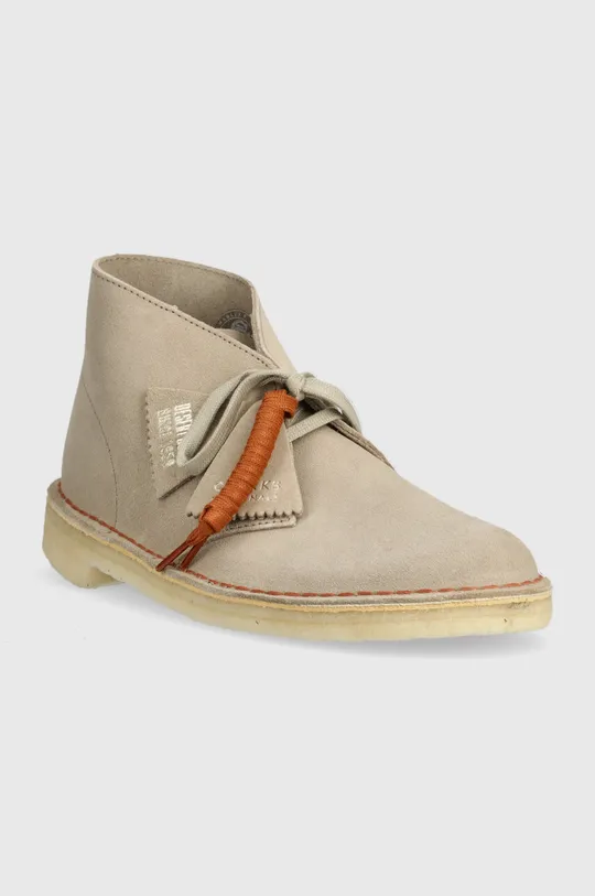 Semišové kotníkové boty Clarks Originals Desert Boot béžová