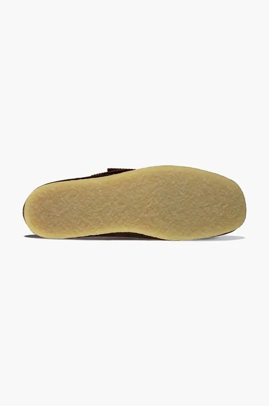 Δερμάτινα μοκασίνια Clarks Wallabee καφέ