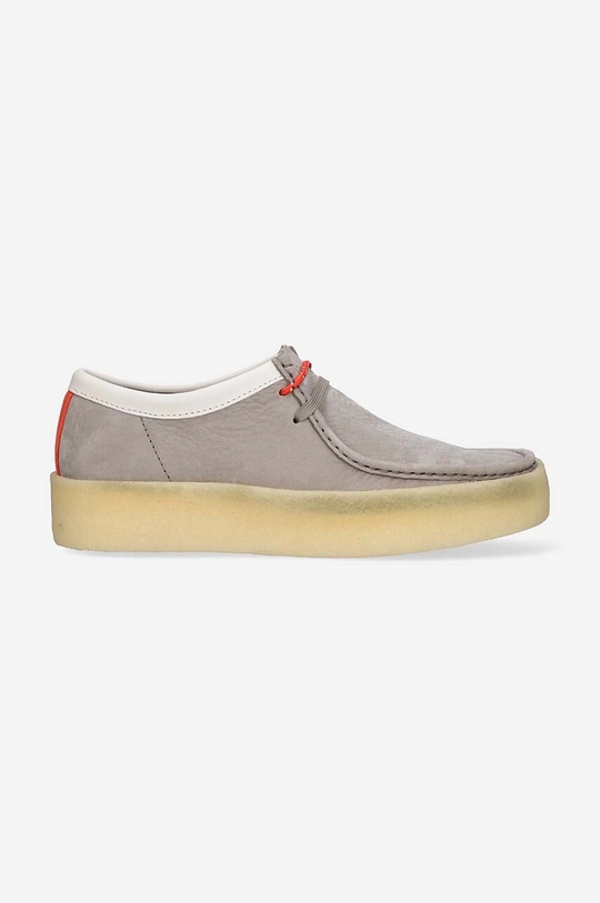 šedá Kožené polobotky Clarks Originals Wallabee Cup Pánský