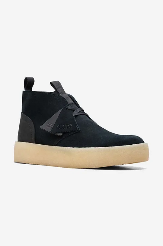 black Clarks leather shoes Desert Cup