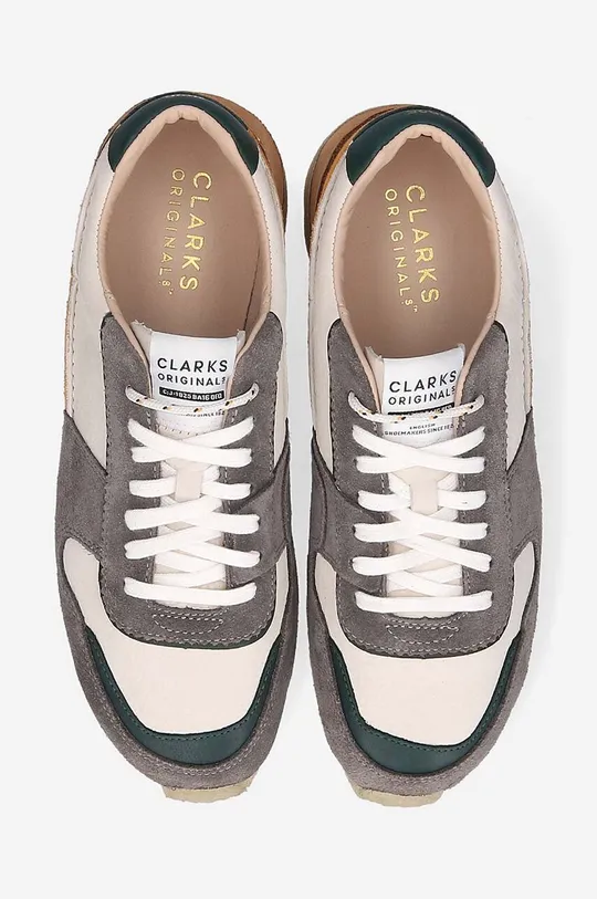 gray Clarks suede sneakers Torrun