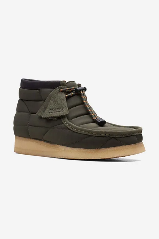 green Clarks shoes Wallabee Boot