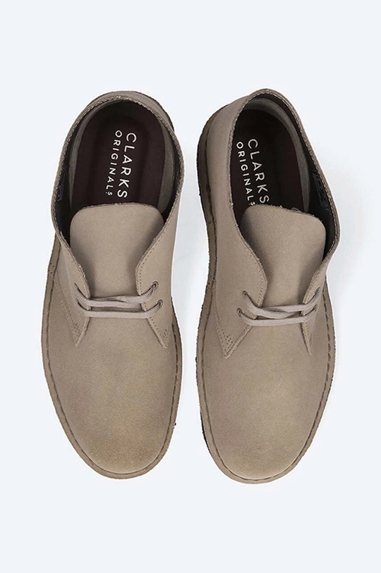 šedá Semišové polobotky Clarks Originals Desert Boot