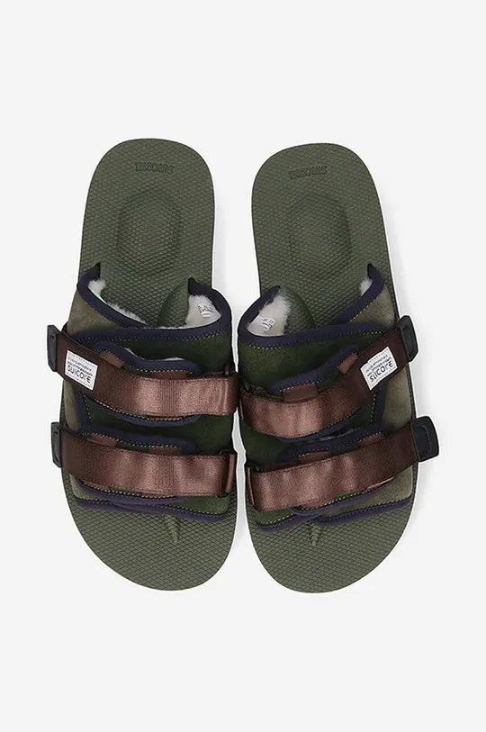 green Suicoke sliders MOTO-MAB