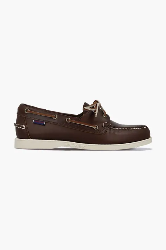 maroon Sebago leather loafers Docksides Portland Waxed Men’s