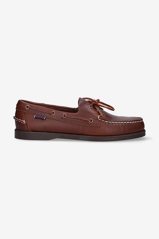 maro Sebago mocasini de piele Docksides Portland Waxed De bărbați