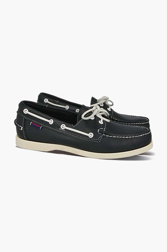 navy Sebago leather loafers Docksides Portland