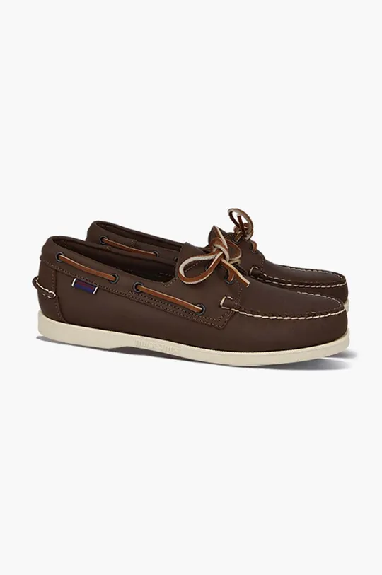 burgundia Sebago mocasini de piele Docksides Portland