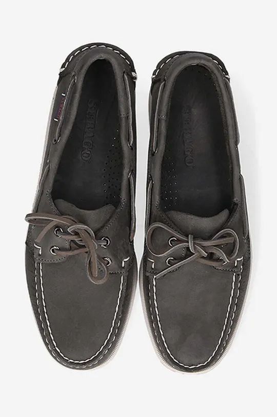 gray Sebago leather loafers
