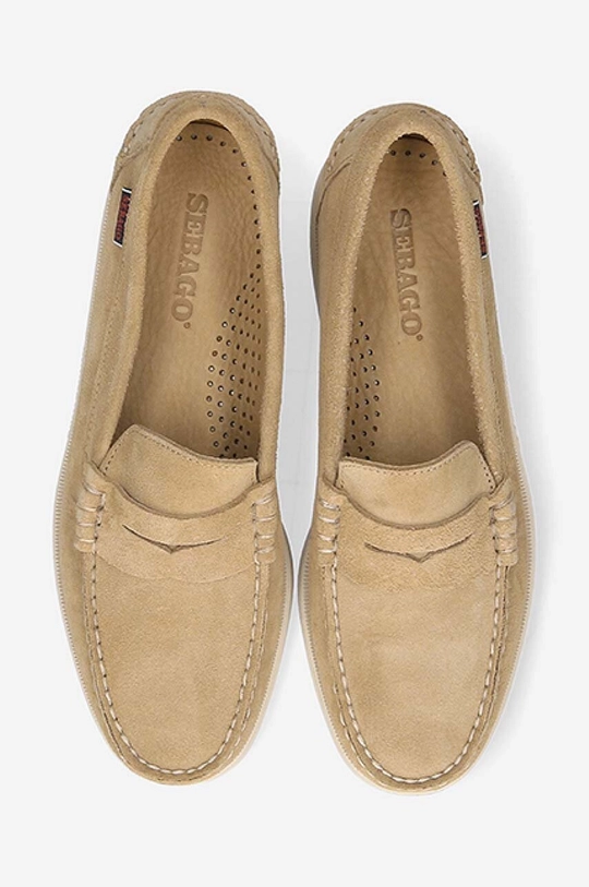 beige Sebago suede loafers