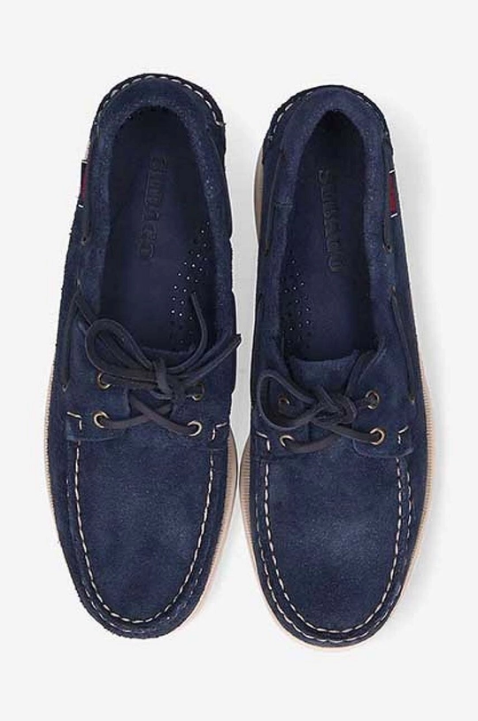 navy Sebago suede loafers