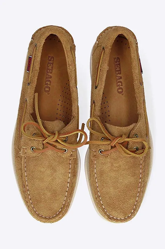 brown Sebago suede loafers