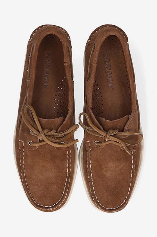 hnědá Semišové mokasíny Sebago Portland Flesh Out 7111PTW BEIGE CAMEL