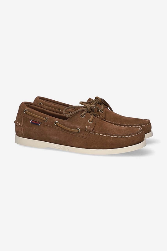 Semišové mokasíny Sebago Portland Flesh Out 7111PTW BEIGE CAMEL Pánsky