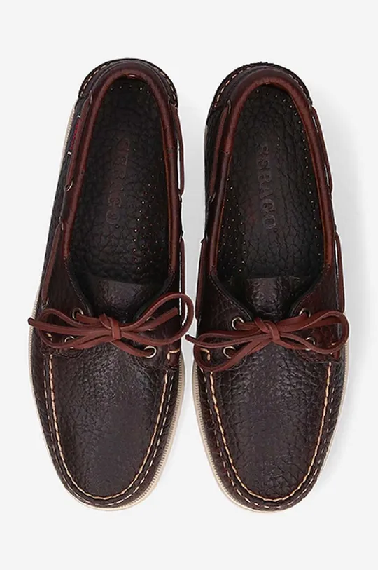 brown Sebago leather loafers