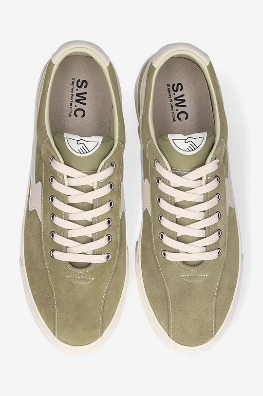 green Stepney Workers Club leather sneakers Dellow S-Steike Suede