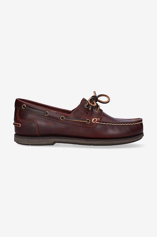 hnědá Kožené mokasíny Timberland 2-Eye Classic Boat Pánský