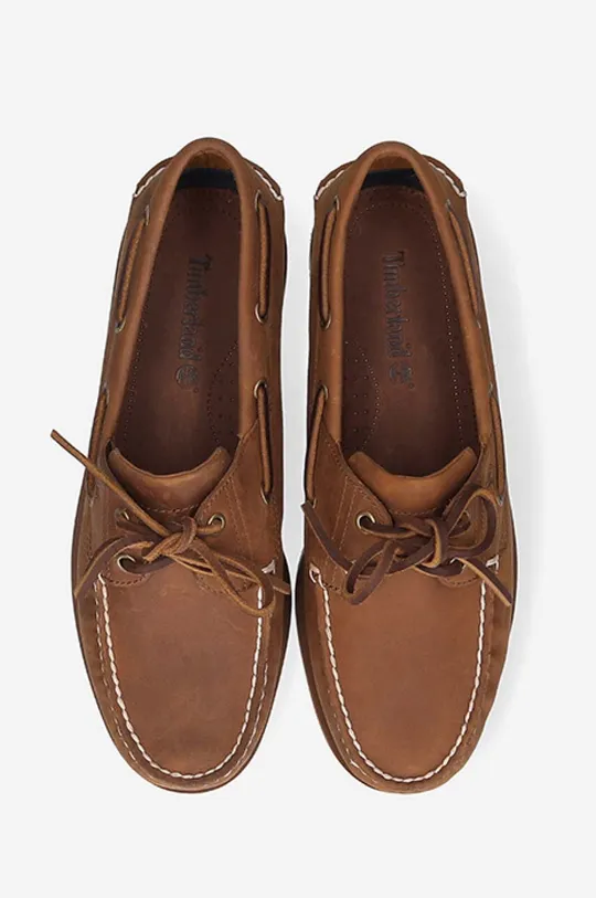 brown Timberland leather loafers Classic Boat 2 Eye