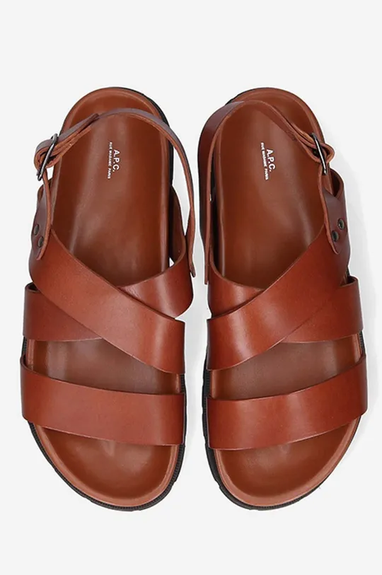 brown A.P.C. leather sandals Emile