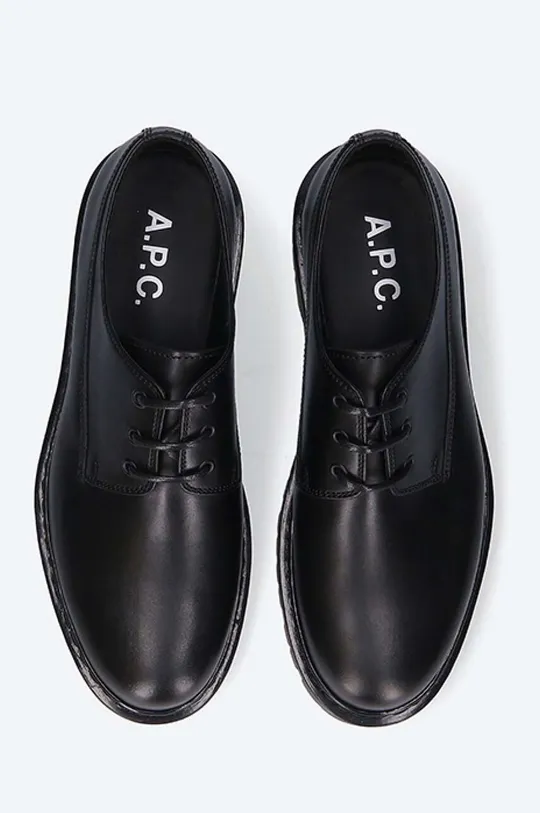 black A.P.C. leather shoes Derbies Ambre