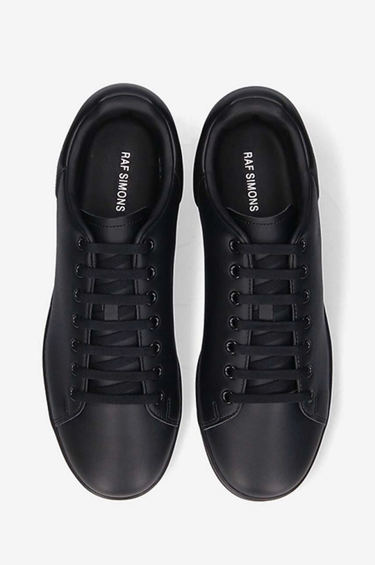 black Raf Simons leather sneakers