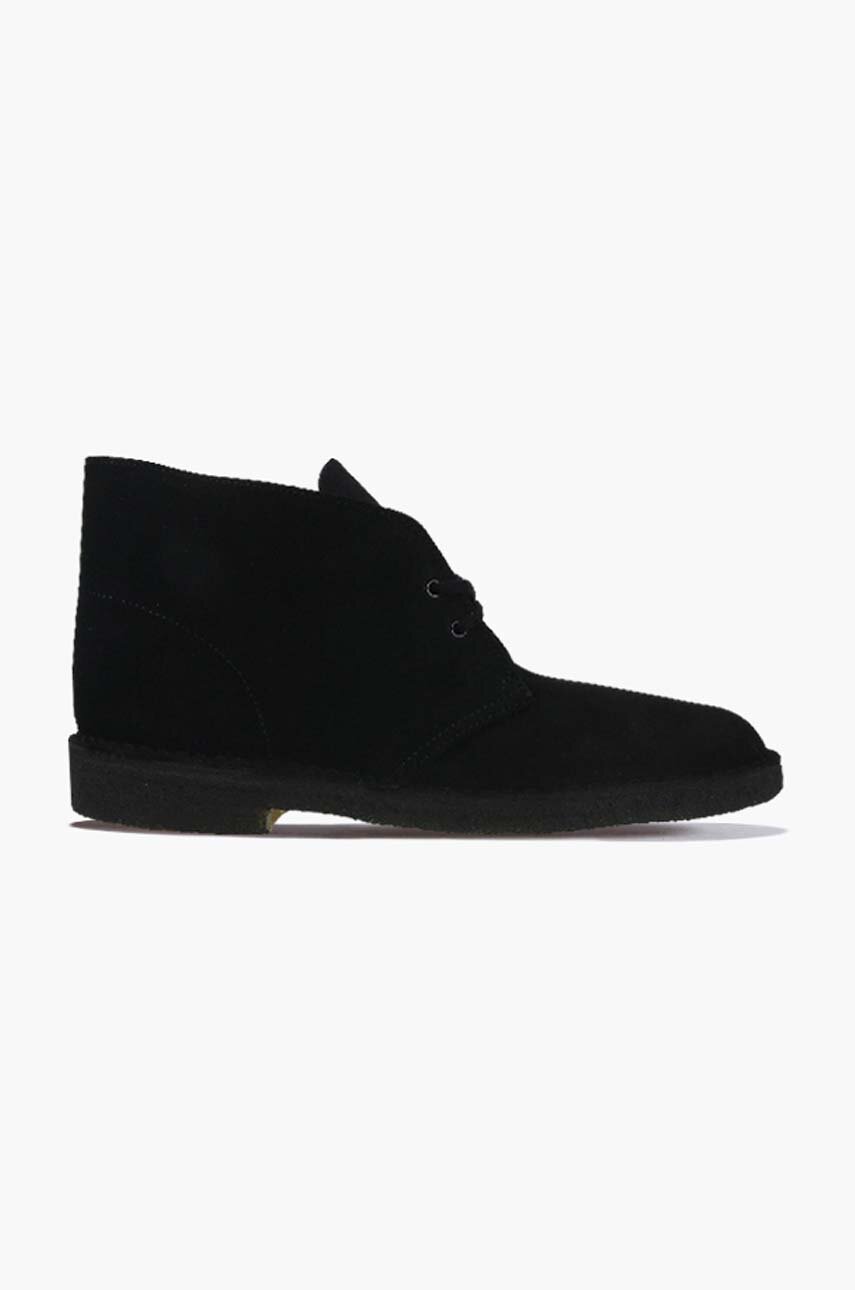 negru Clarks Originals pantofi de piele întoarsă Desert Boot De bărbați