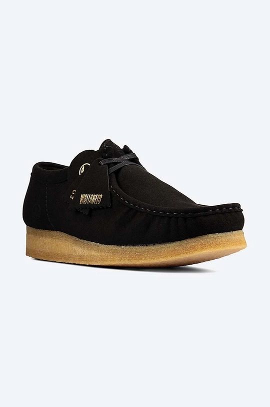 black Clarks shoes Wallabee