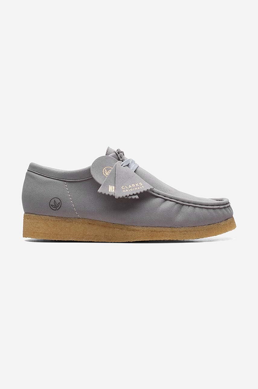 šedá Polobotky Clarks Originals Wallabee Pánský