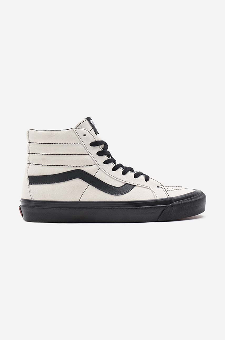 белый Кожаные кеды Vans SK8-HI Мужской