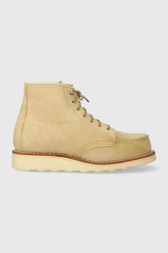 béžová Semišové boty Red Wing 6-inch Moc Toe Pánský