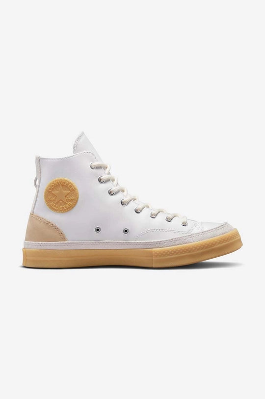 bílá Kožené kecky Converse Chuck 70 Premium Craft Pánský