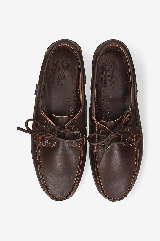 brown Paraboot leather loafers Barth