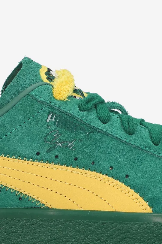 Puma sneakers din piele întoarsă Clyde Super verde