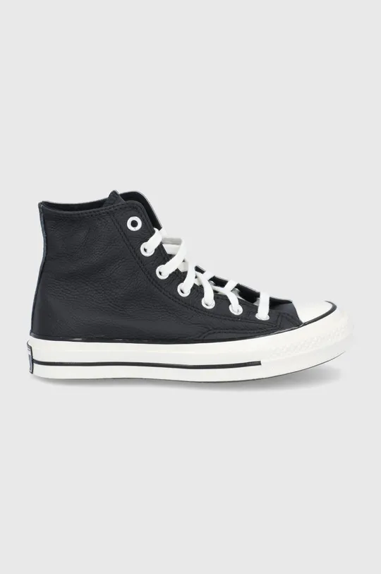 μαύρο Δερμάτινα ελαφριά παπούτσια Converse Unisex