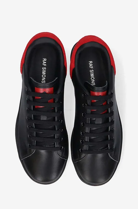 black Raf Simons leather sneakers Orion