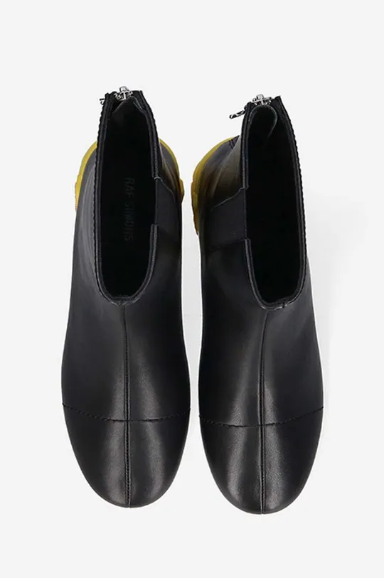 black Raf Simons leather ankle boots Solaris High HR780008L 0009
