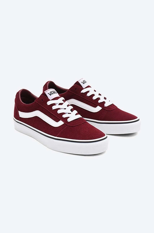 maroon Vans suede plimsolls Wm Ward