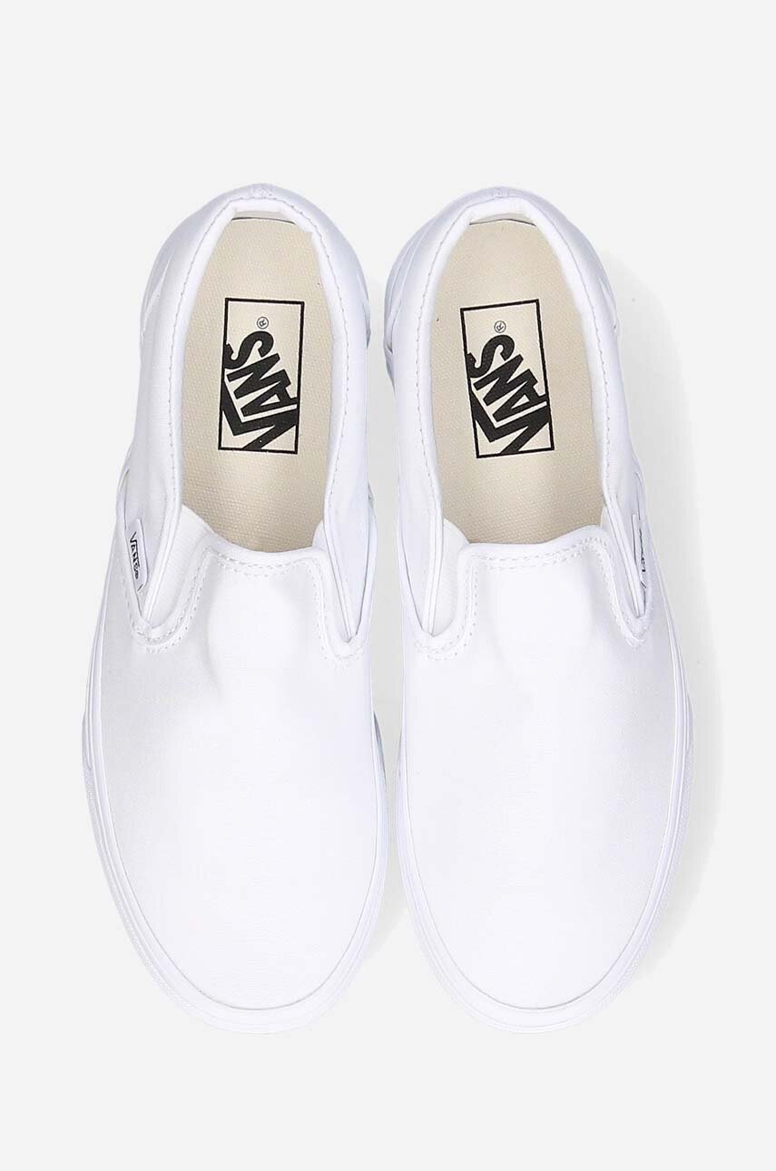 white Vans plimsolls Classic Slip-On Stackf V