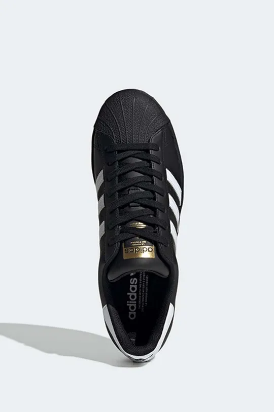 black adidas Originals leather sneakers Superstar 2.0
