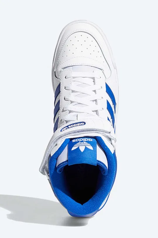 white adidas Originals leather sneakers Forum Mid