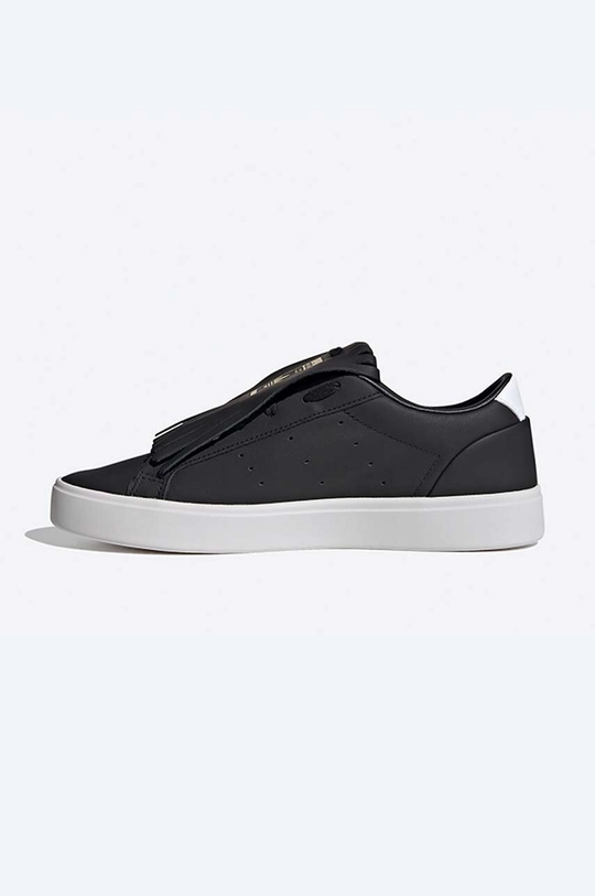 adidas Originals leather sneakers Sleek W black