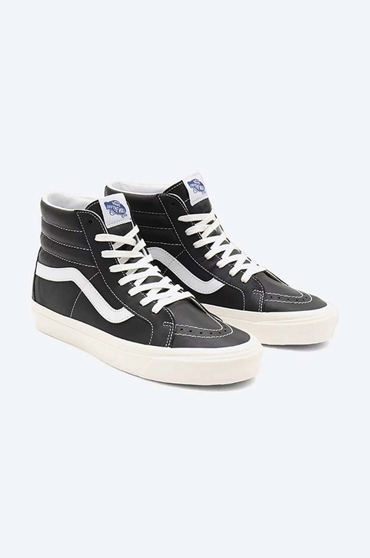 černá Kožené kecky Vans Sk8-Hi 38 Dx