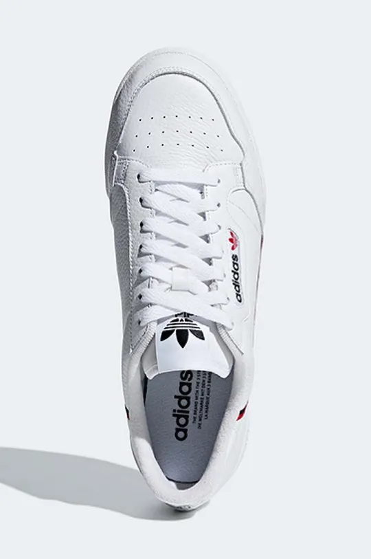 biały adidas Originals sneakersy skórzane Continental 80
