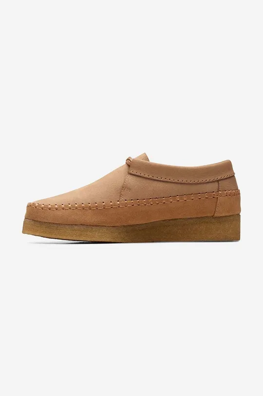 brown Clarks suede shoes Weaver