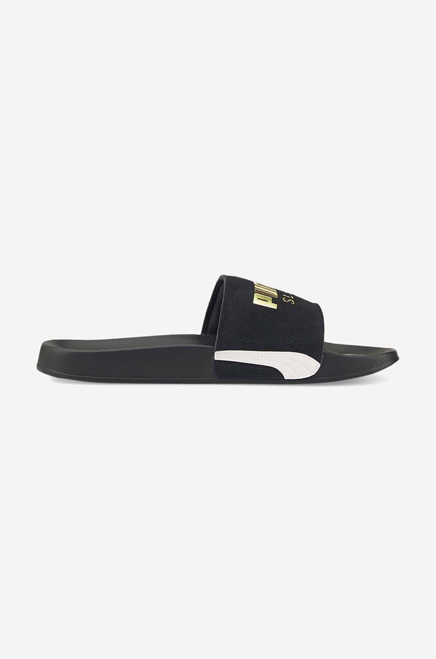 black Puma suede sliders Leadcat 2.0 Unisex