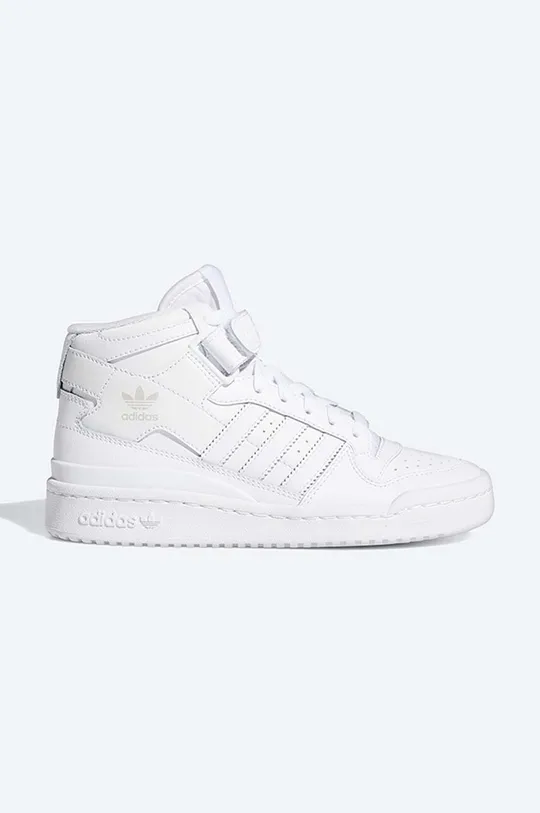 λευκό Δερμάτινα αθλητικά παπούτσια adidas Originals Forum Mid J Unisex