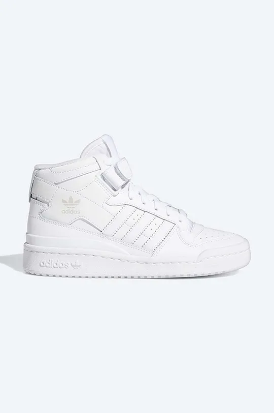 белый Кожаные кроссовки adidas Originals Forum Mid J Unisex