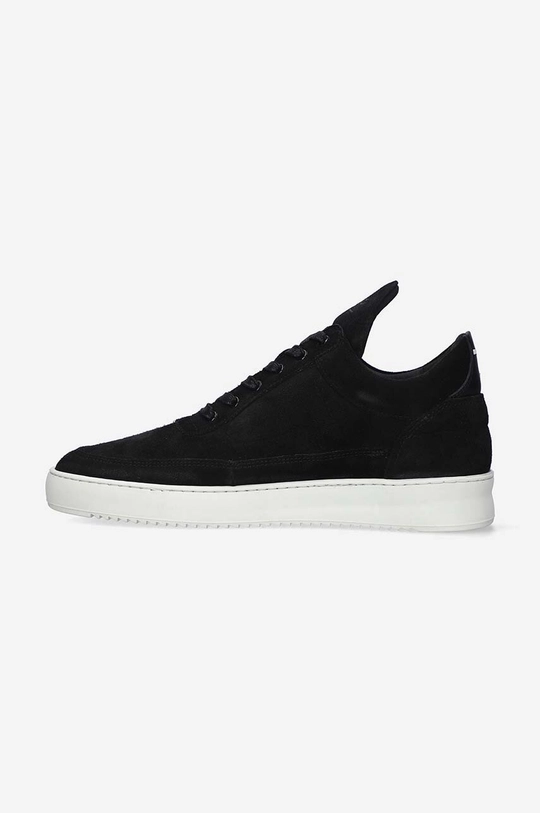 Semišové tenisky Filling Pieces Low Top Perforated čierna